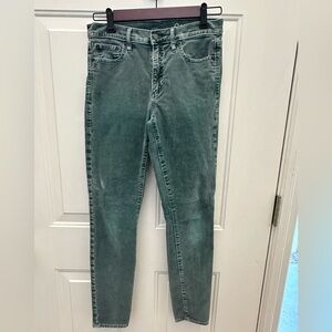 Gap Teal-ish Green Corduroy Skinny Pants